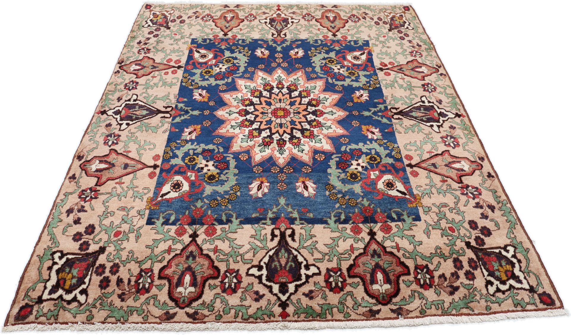 Perserteppich Bachtiar 134 x 178 cm Schurwolle handgeknüpft antik