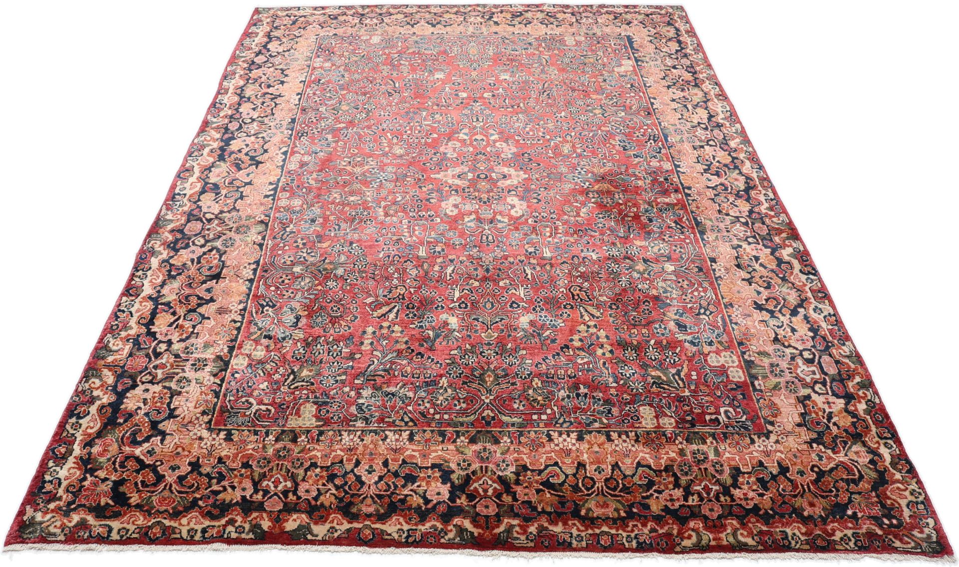 Perserteppich Sarough 260 x 370 cm Schurwolle handgeknüpft antik
