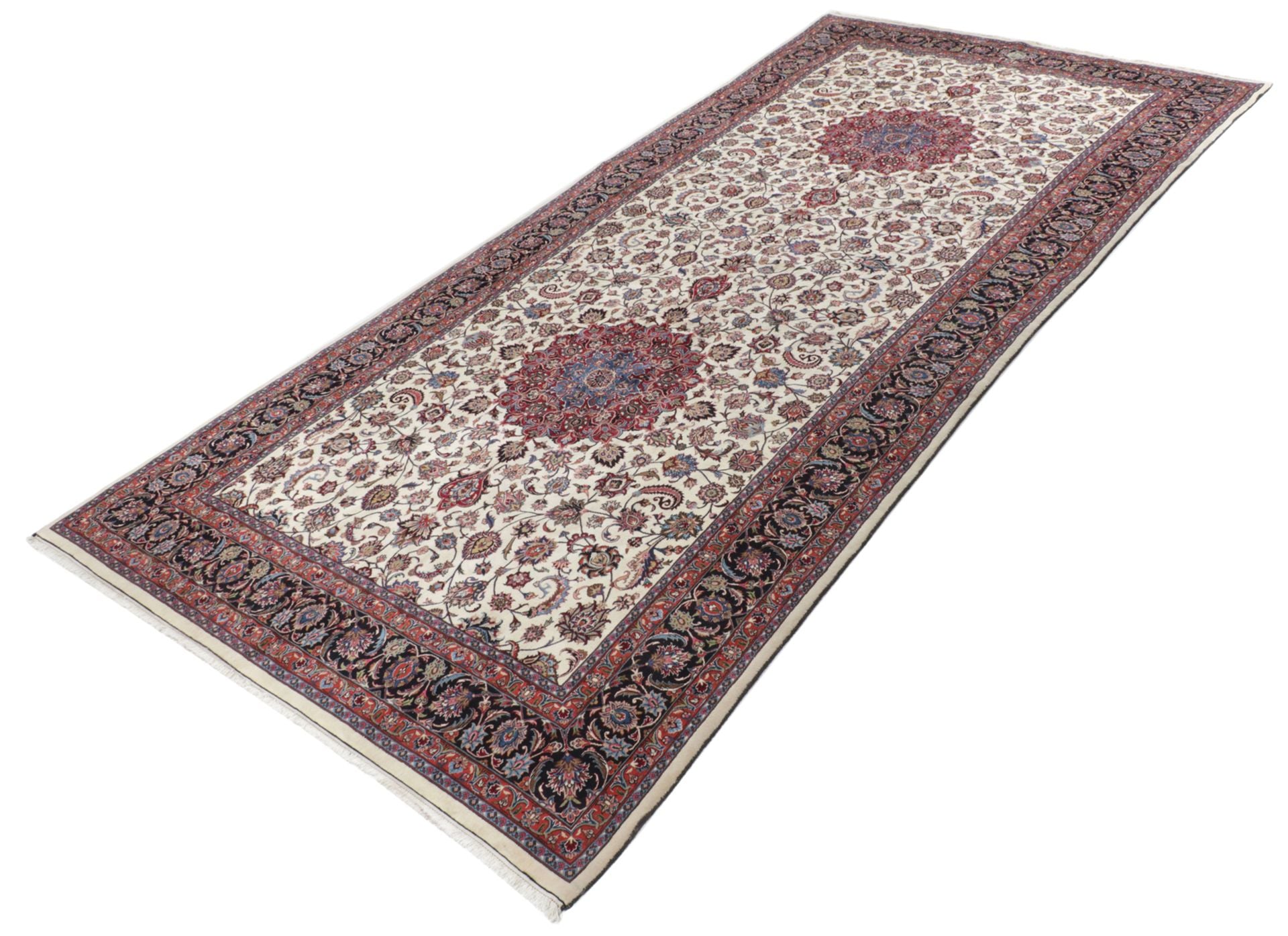Perserteppich Mashad 254 x 539 cm Schurwolle handgeknüpft