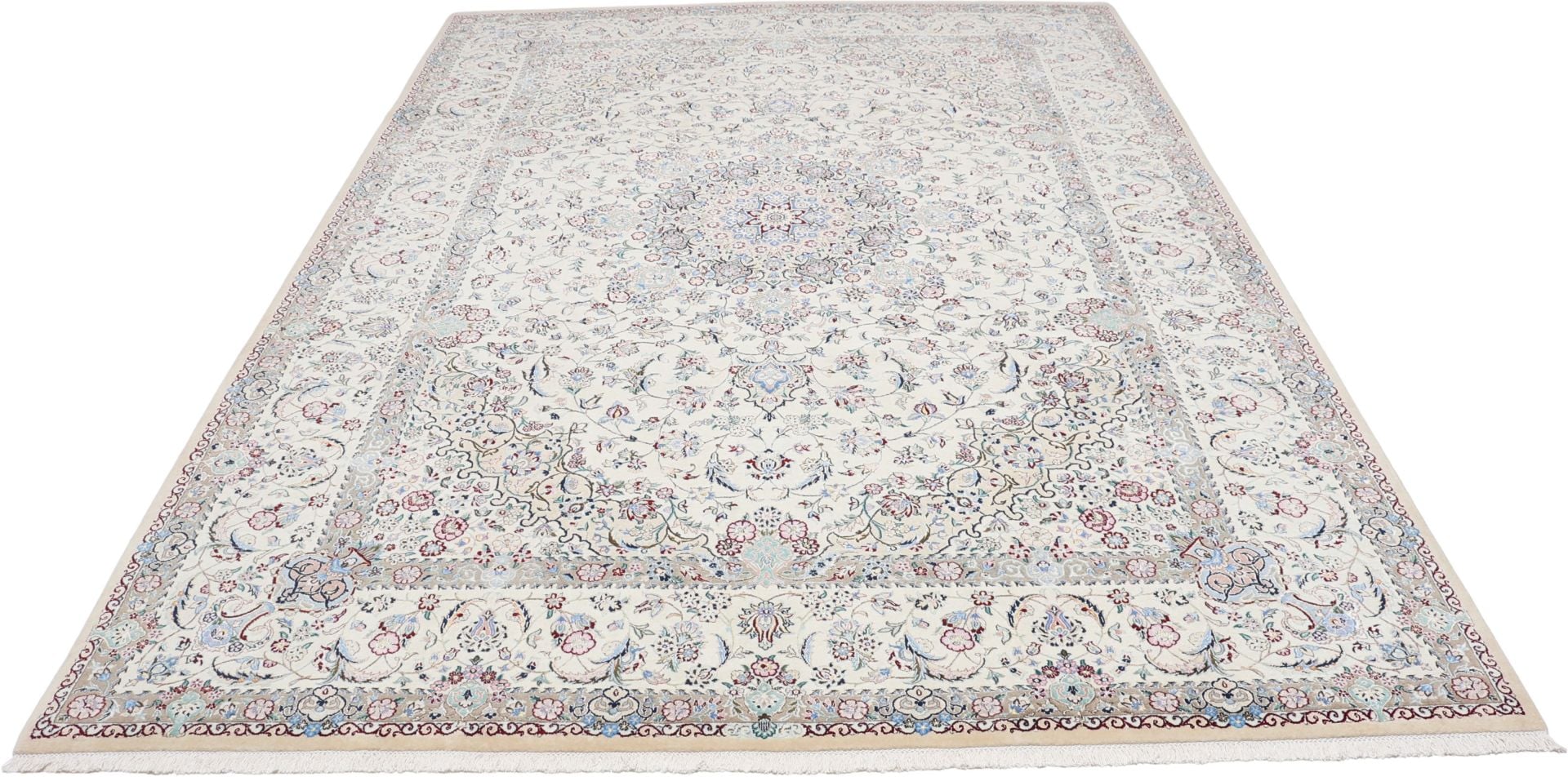 Perserteppich Nain 250 x 355 cm Schurwolle und Seide handgeknüpft