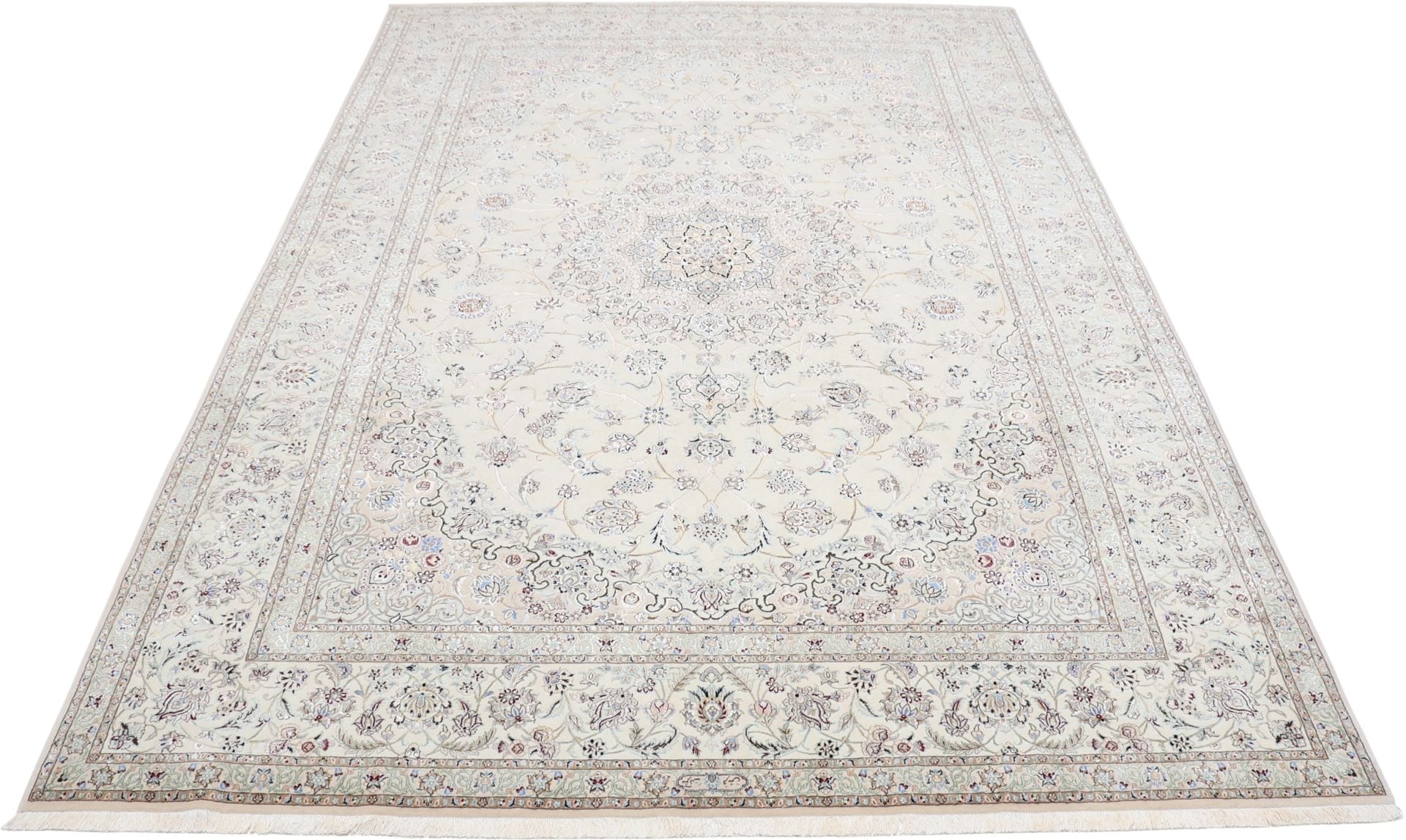 Perserteppich Nain 215 x 308 cm Schurwolle Seide handgeknüpft