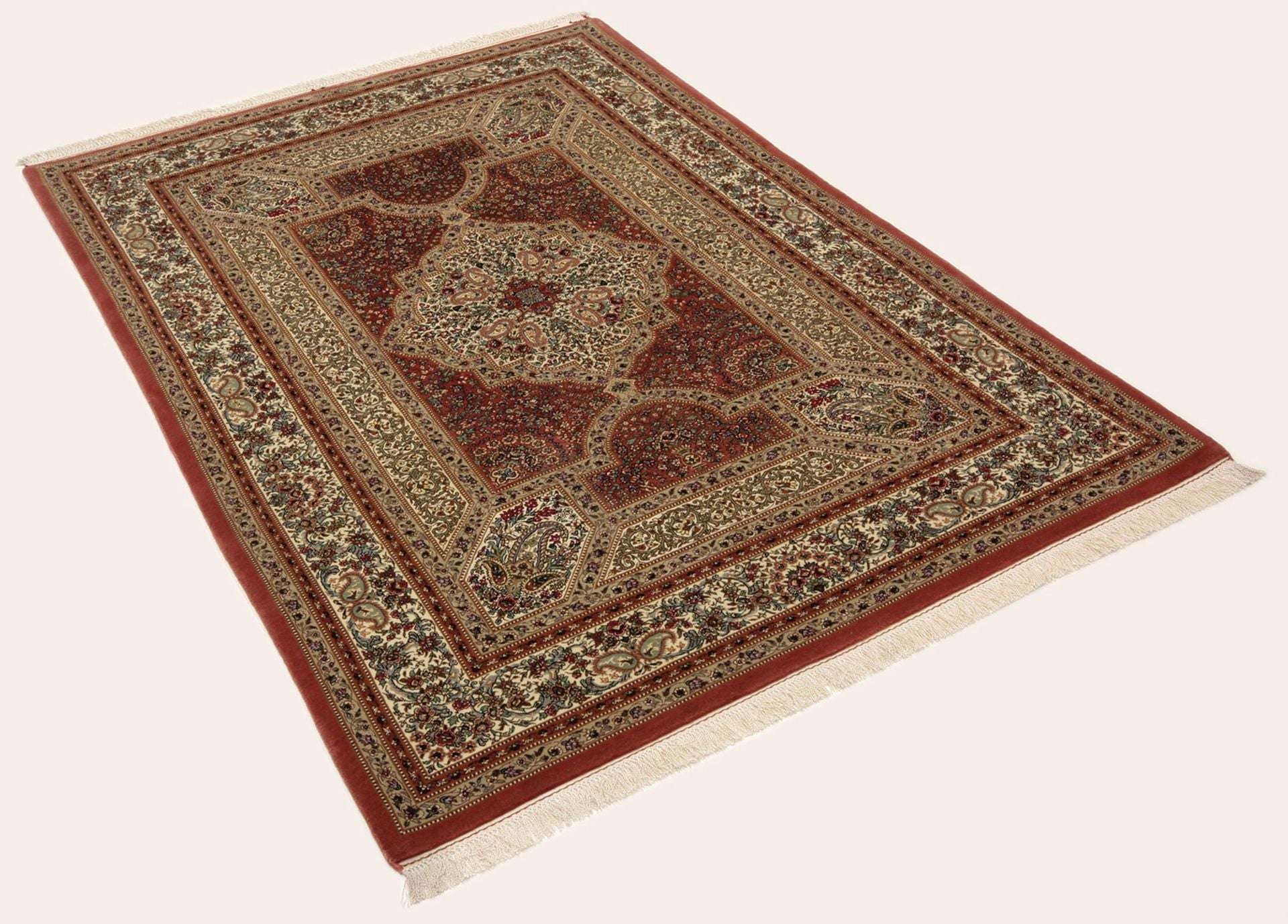 Perserteppich Ghom 143 x 210 cm Schurwolle handgeknüpft