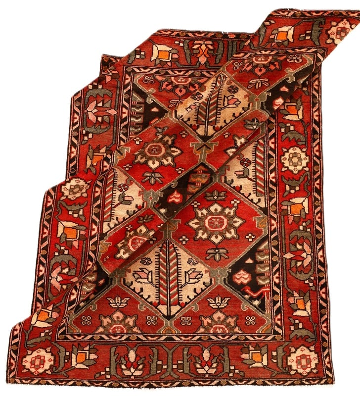 Perserteppich 200 x 158 cm Wolle handgeknüpft Bakhtiar