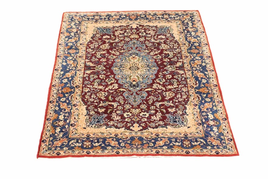 Perserteppich Isfahan 171 x 110 cm Wolle Seide handgeknüpft