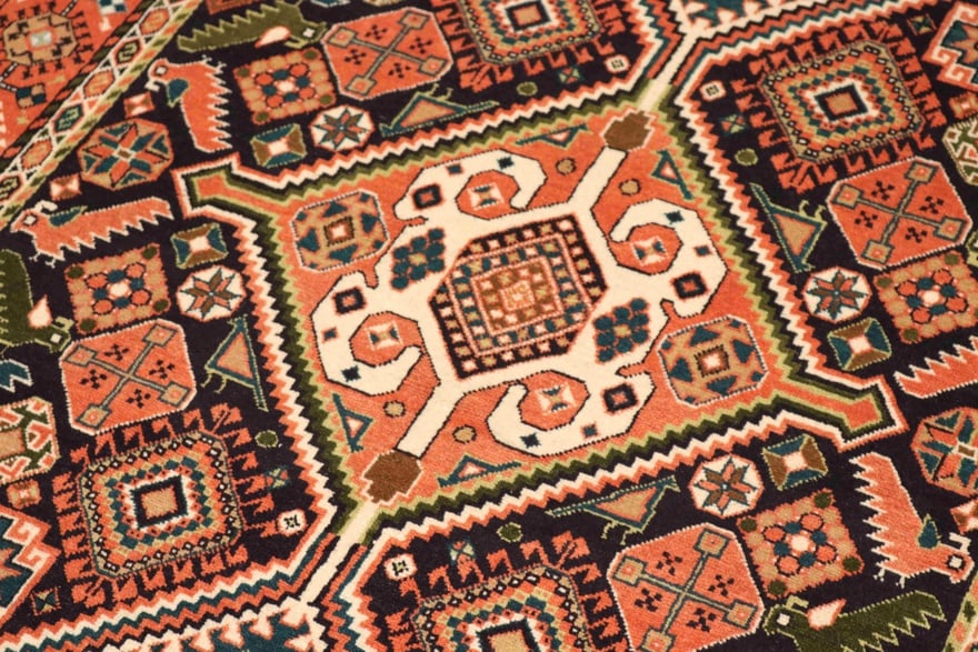 Orientteppich Russland 208 x 123 cm Wolle handgeknüpft Antik