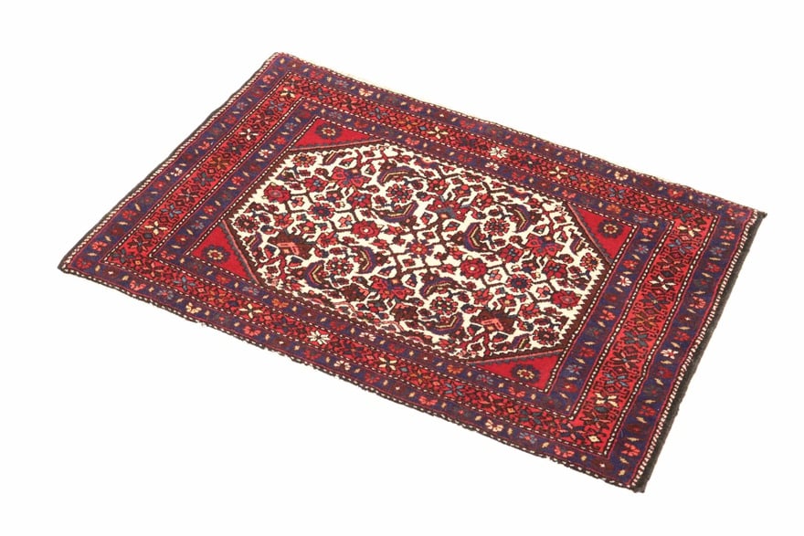 Perserteppich Rudbar 110 x 73 cm Schurwolle handgeknüpft