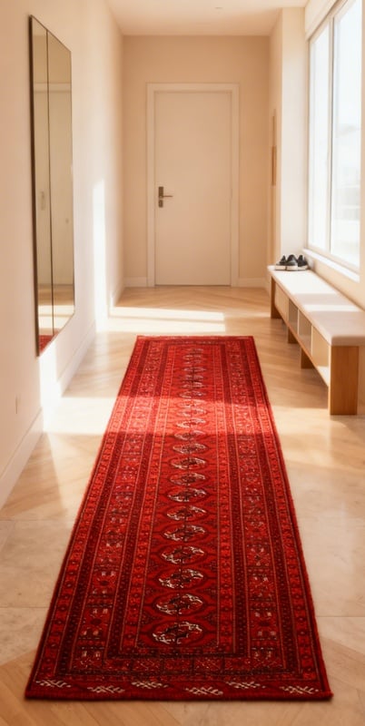 Perserteppich Belutsch 344 x 106 cm Wolle handgeknüpft Läufer