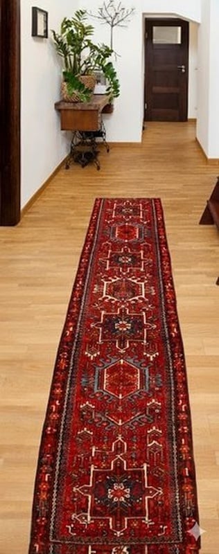 Perserteppich 261 x 69 cm Wolle handgeknüpft Läufer