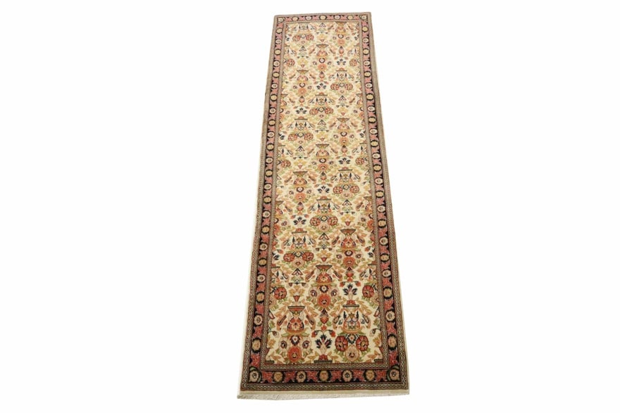 Perserteppich Ghom 305 x 80 cm Wolle handgeknüpft Läufer