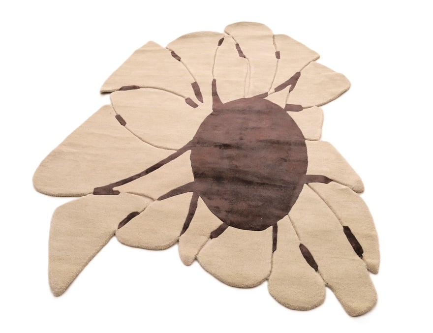 Orientteppich 230 x 160 cm Wolle und Seide handgetuftet