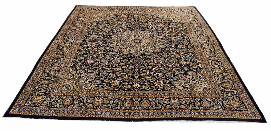 Perserteppich Kashmar 365 x 300 cm Wolle handgeknüpft weiß-beige