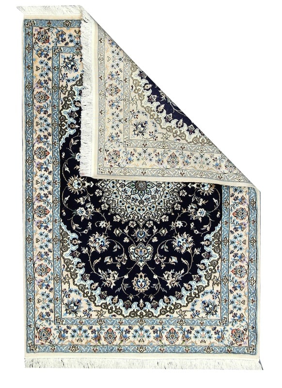 Perserteppich Nain 148 x 103 cm Schurwolle und Seide handgeknüpft