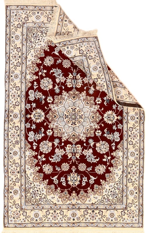 Perserteppich Nain 241 x 153 cm Wolle und Seide handgeknüpft