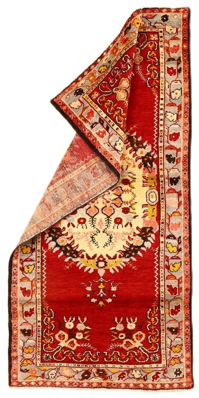 Perserteppich Persien 216 x 105 cm Wolle handgeknüpft Antik