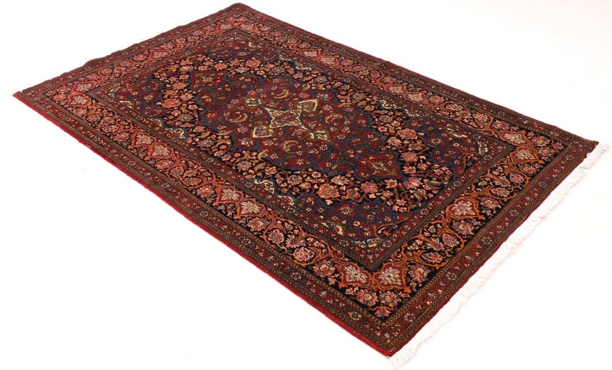 Perserteppich Isfahan 220 x 140 cm Wolle handgeknüpft Antik