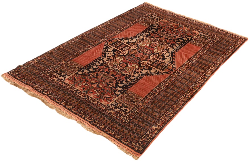 Perserteppich Persien 185 x 130 cm Wolle Seide handgeknüpft Antik