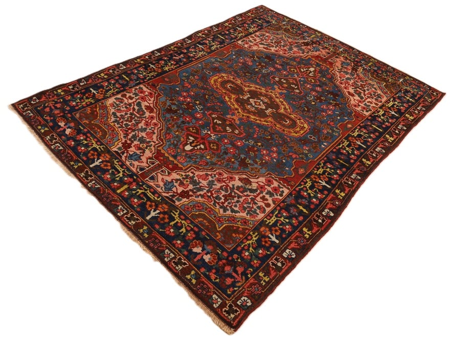 Perserteppich Bakhtiar 197 x 142 cm Wolle handgeknüpft Antik