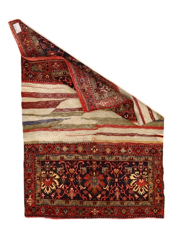 Perserteppich Heriz 204 x 140 cm Wolle handgeknüpft Antik