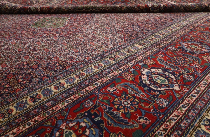 Perserteppich Iran 313 x 234 cm Wolle-Seide handgeknüpft Antik