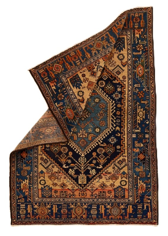 Perserteppich Zanjan 199 x 148 cm Wolle handgeknüpft Antik