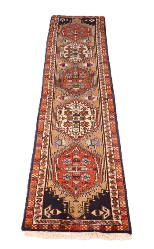 Perserteppich Ardebil 286 x 59 cm Wolle handgeknüpft Antik