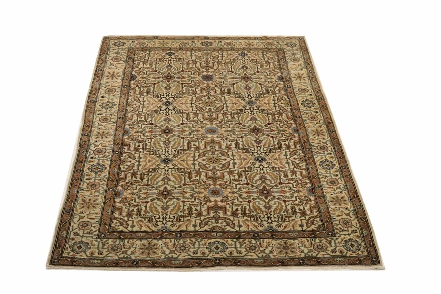 Perserteppich Kerman 212 x 136 cm Schurwolle handgeknüpft Antik