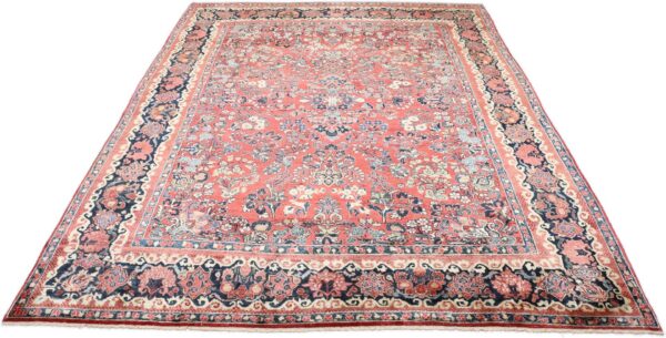 Perserteppich Sarough 267 x 356 cm Schurwolle handgeknüpft antik