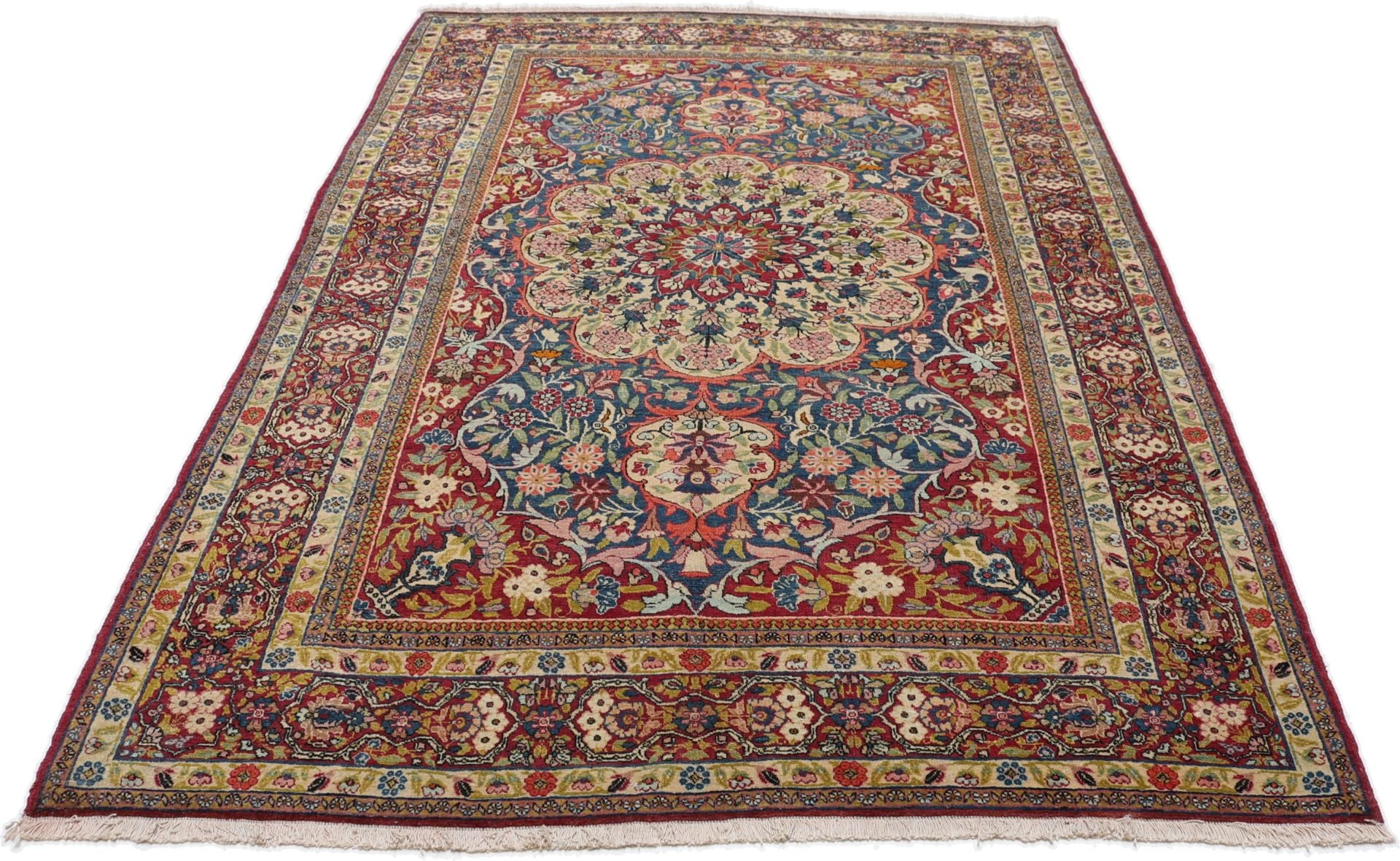 Perserteppich Nain 140 x 210 cm Schurwolle handgeknüpft