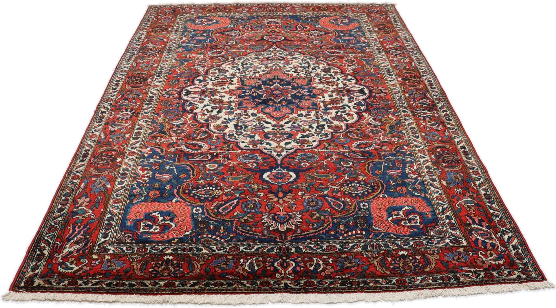 Perserteppich Bachtiar 150 x 206 cm Schurwolle handgeknüpft antik