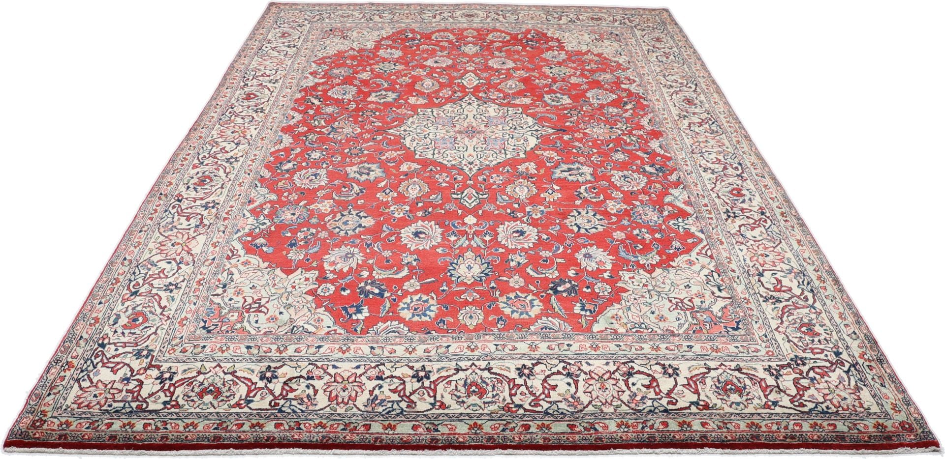 Perserteppich Sarough 255 x 365 cm Schurwolle handgeknüpft antik