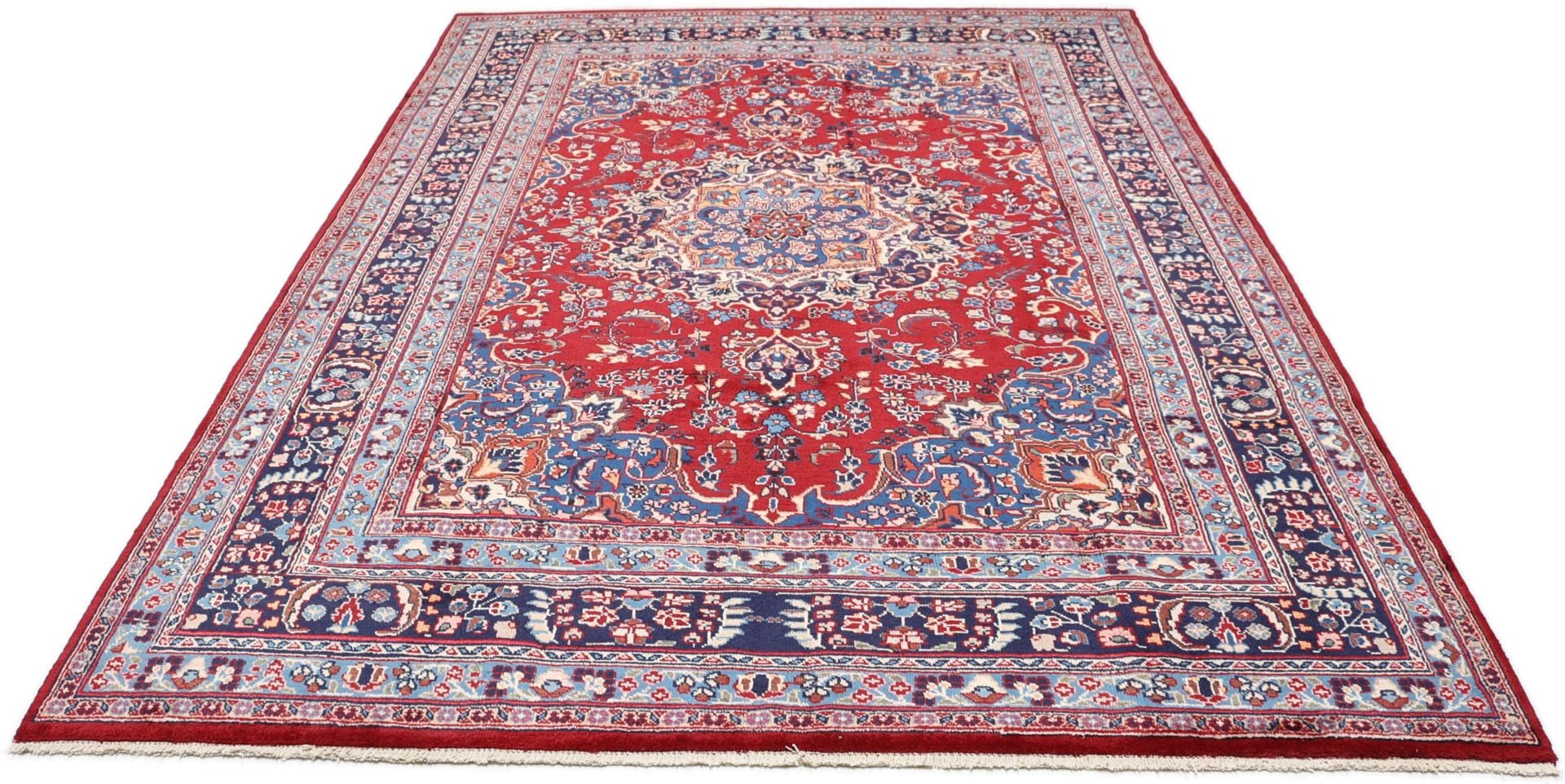 Perserteppich Mashad 194 x 295 cm Schurwolle handgeknüpft