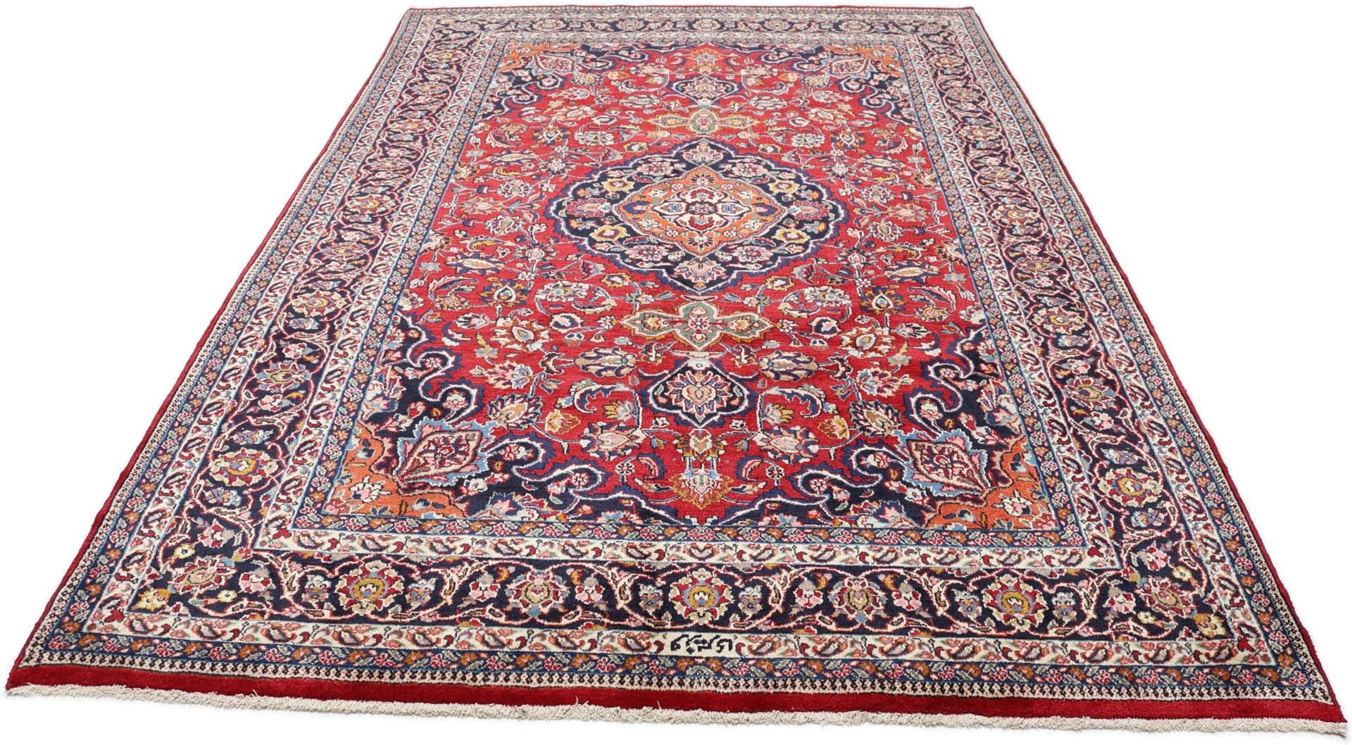 Perserteppich Mashad 200 x 302 cm Schurwolle handgeknüpft