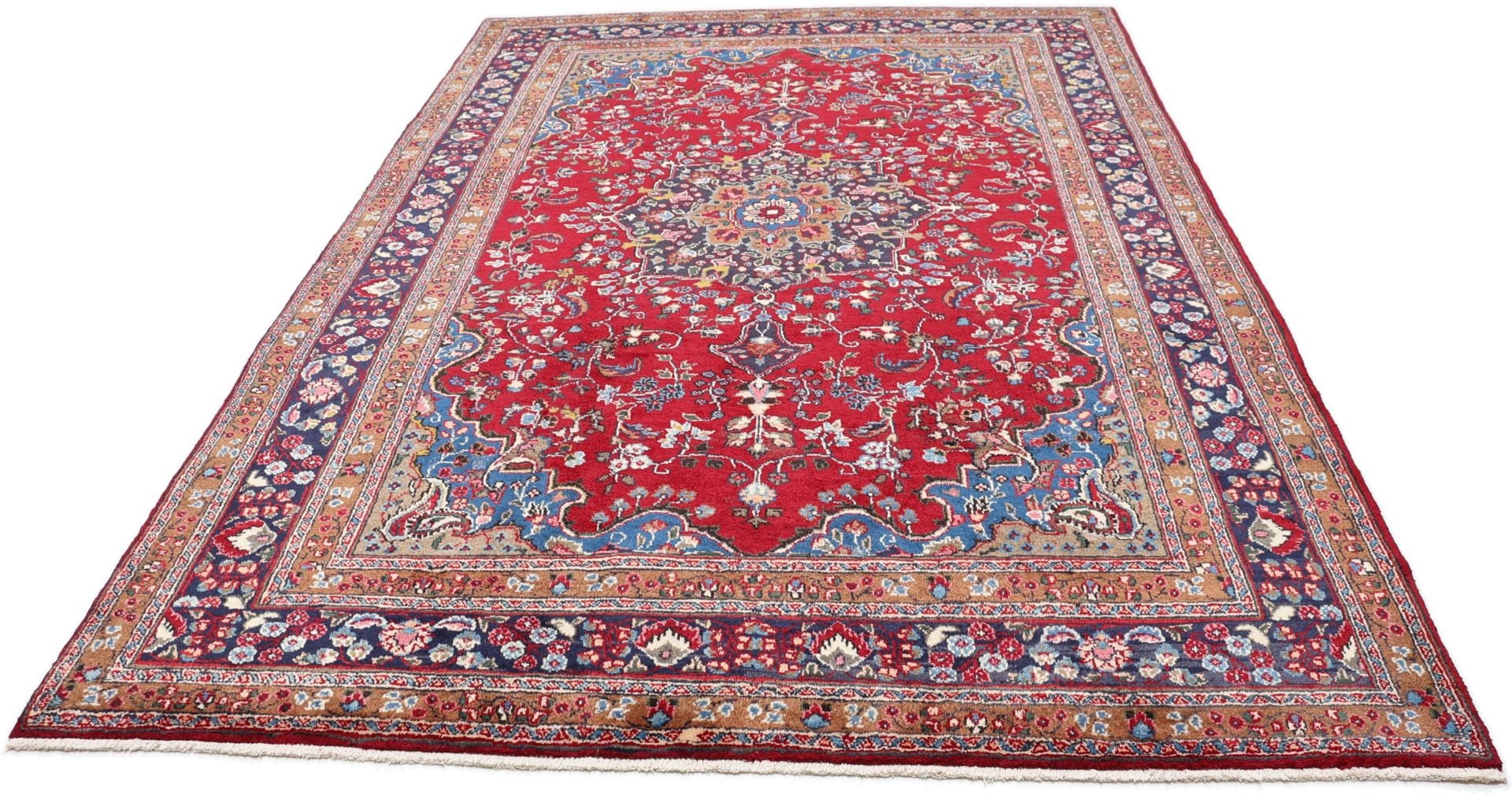 Perserteppich Mashad 202 x 297 cm Schurwolle handgeknüpft