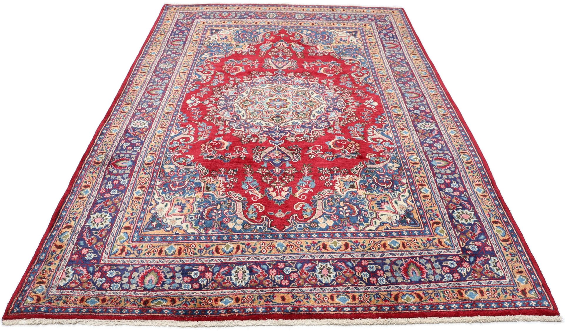 Perserteppich Mashad 197 x 300 cm Schurwolle handgeknüpft