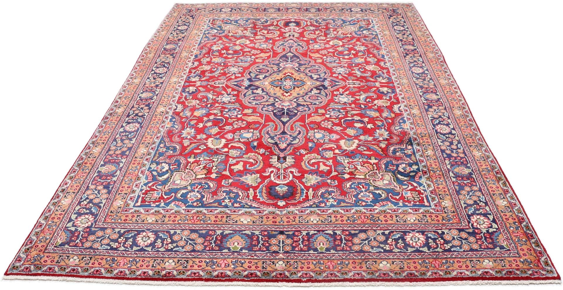Perserteppich Mashad 200 x 293 cm Schurwolle handgeknüpft