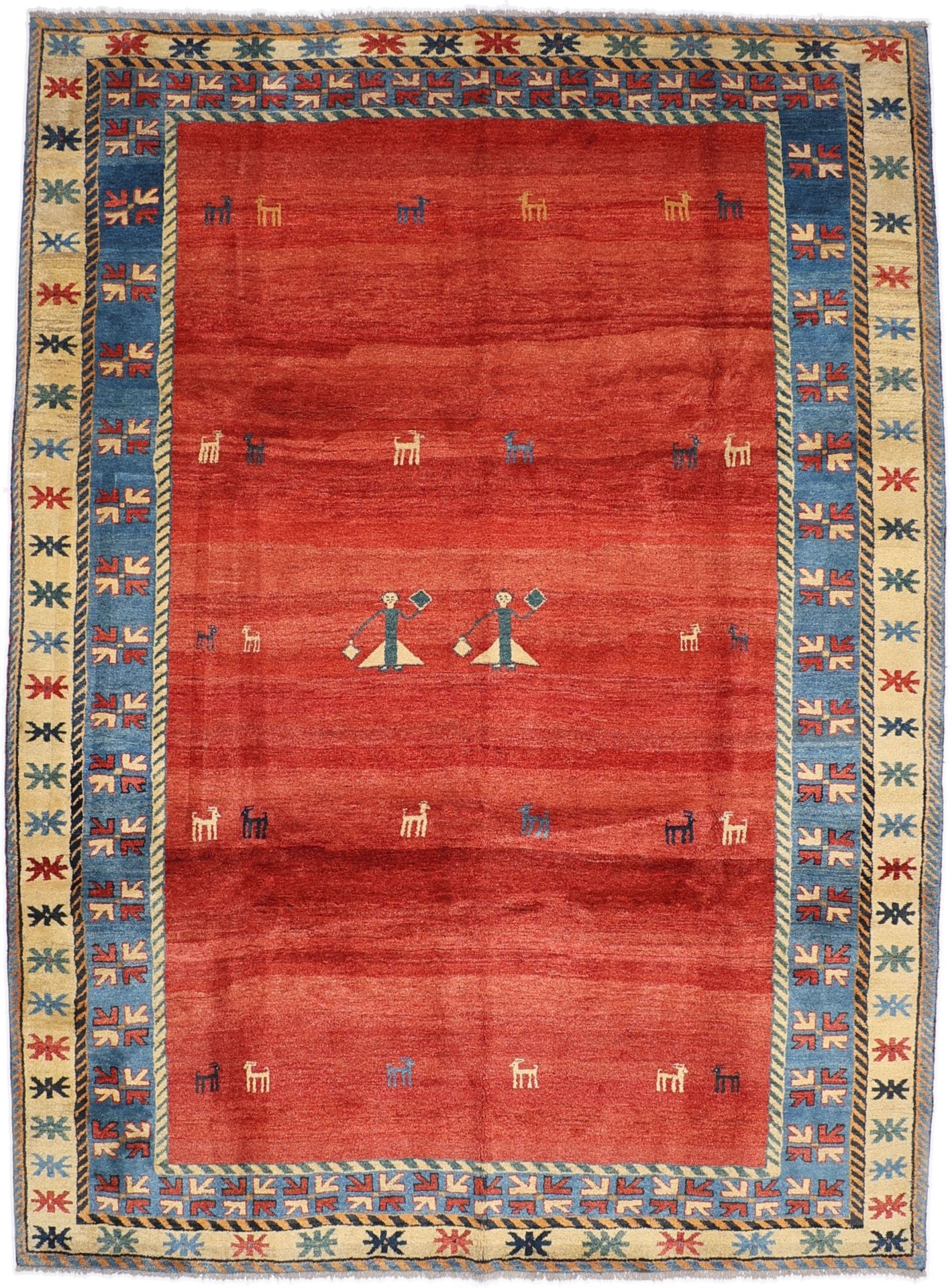Perserteppich Gabbeh 314 x 428 cm Schurwolle handgeknüpft