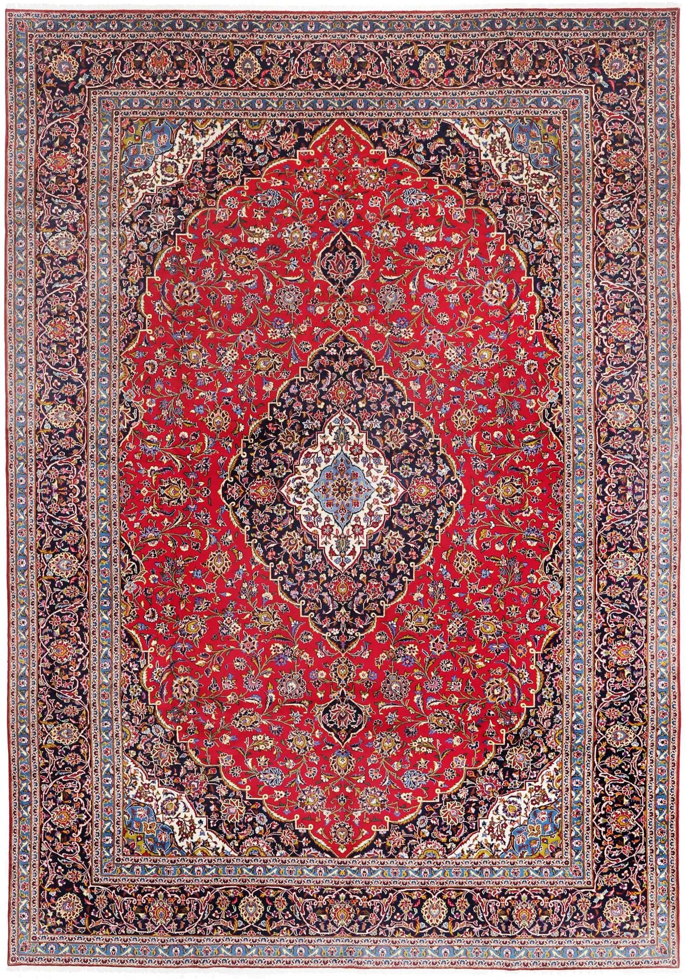 Perserteppich Kashan 341 x 489 cm Schurwolle handgeknüpft