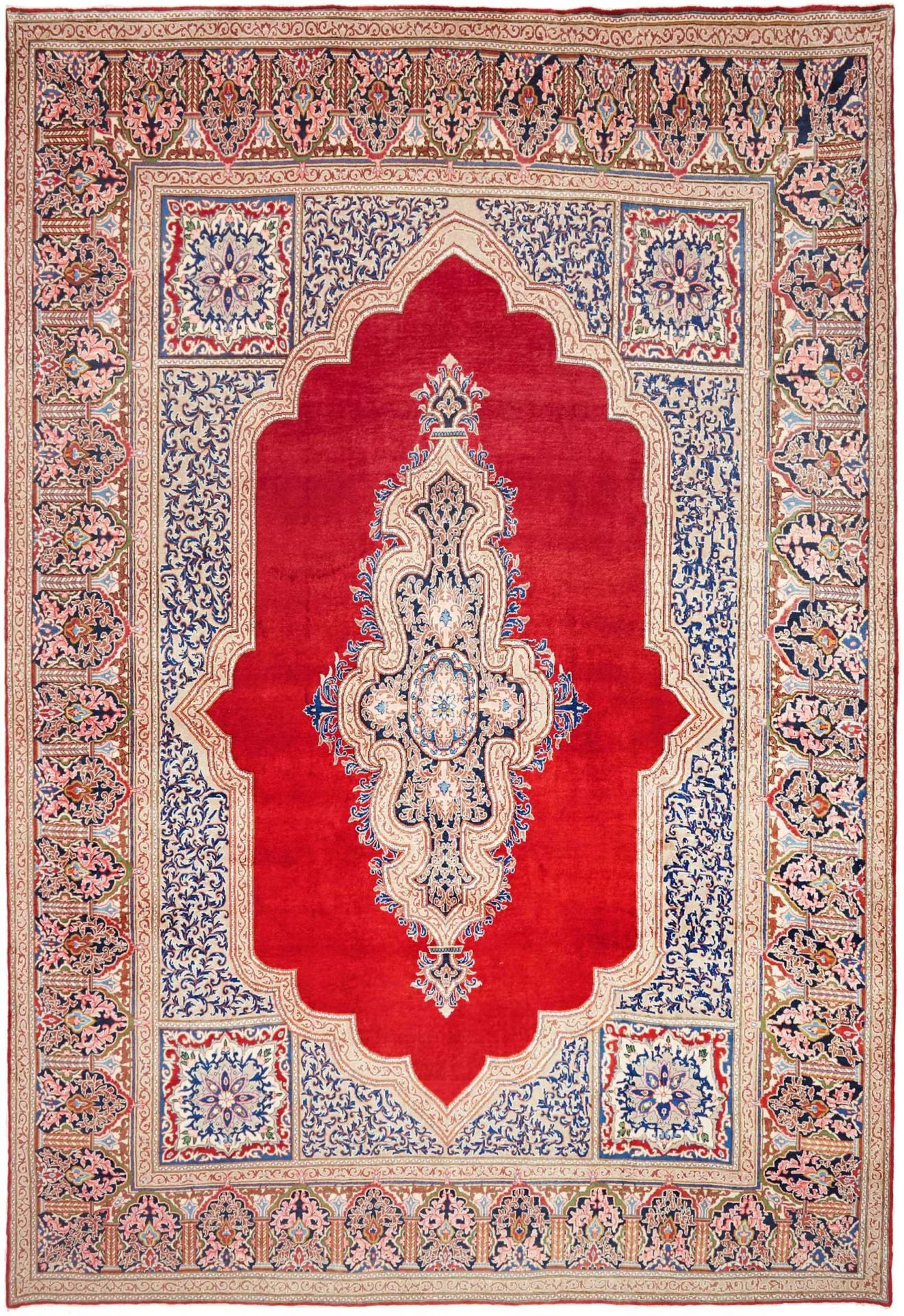 Perserteppich Kashan 301 x 436 cm Schurwolle handgeknüpft