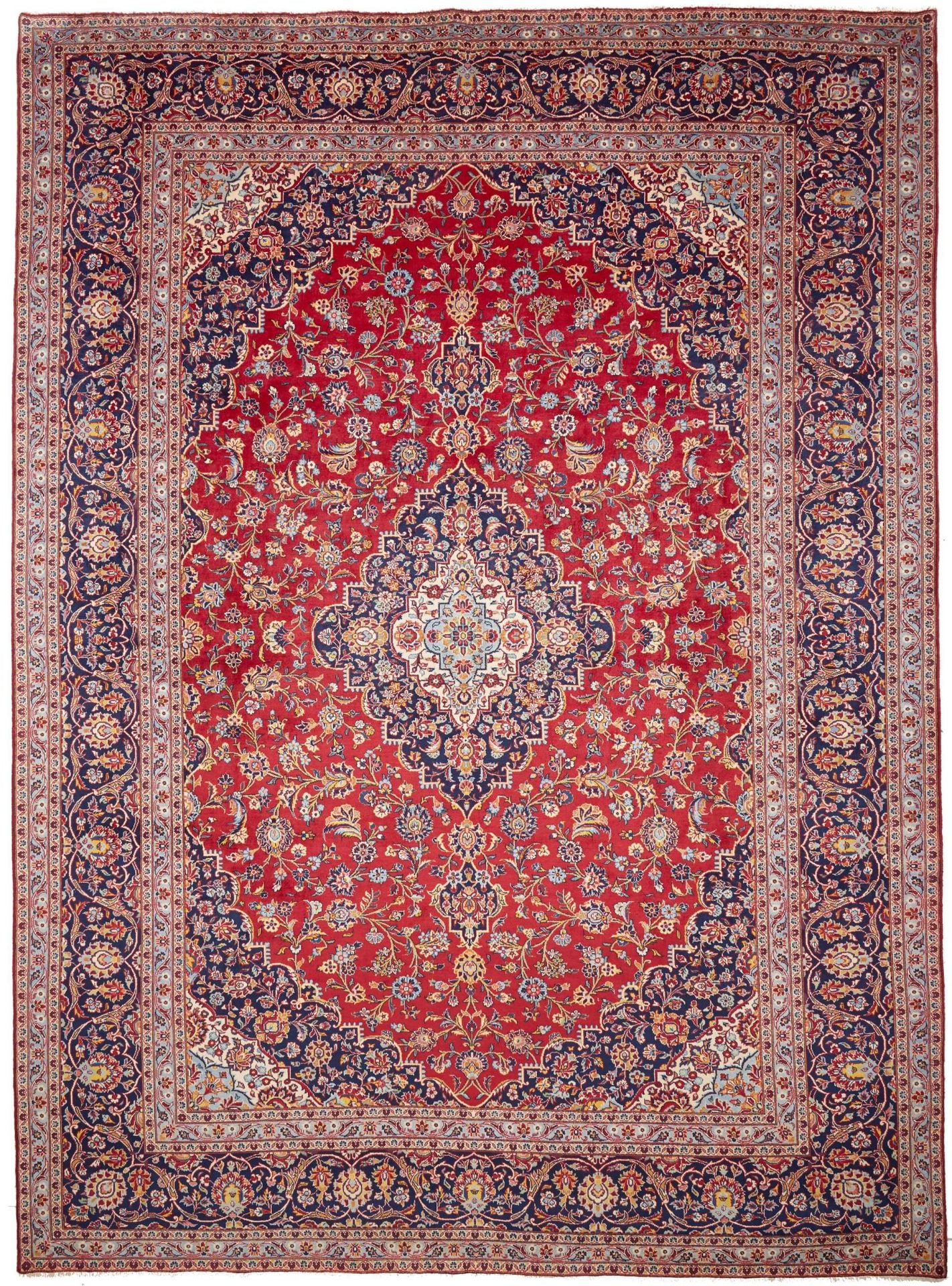 Perserteppich Kashan 303 x 414 cm Schurwolle handgeknüpft