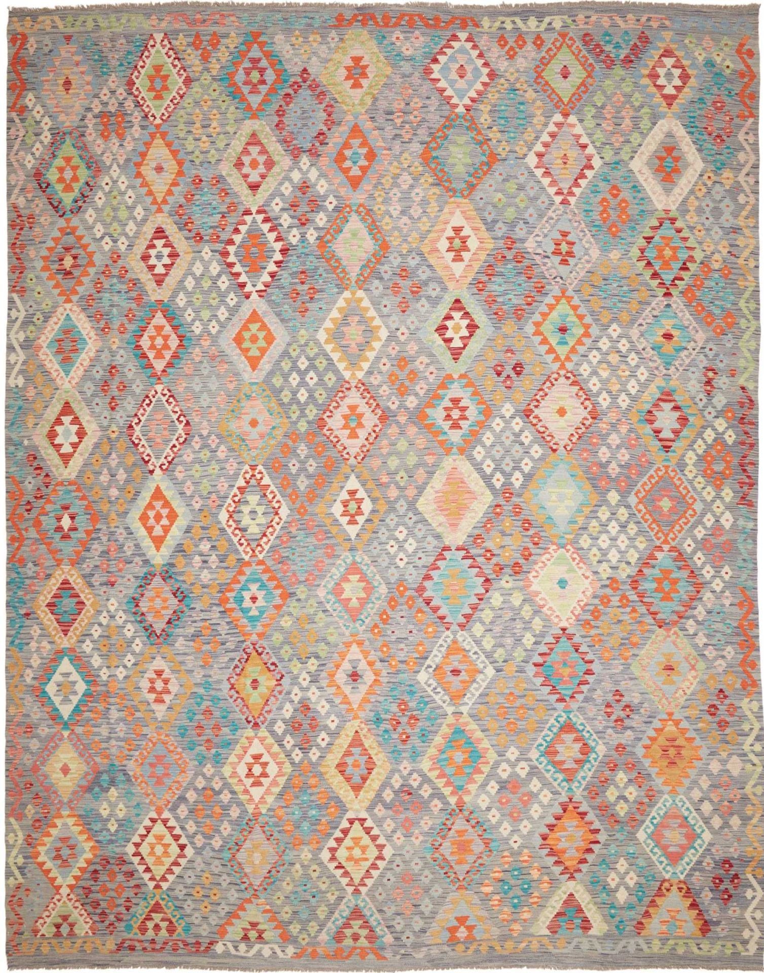 Orientteppich Kelim 319 x 394 cm Schurwolle handgewebt
