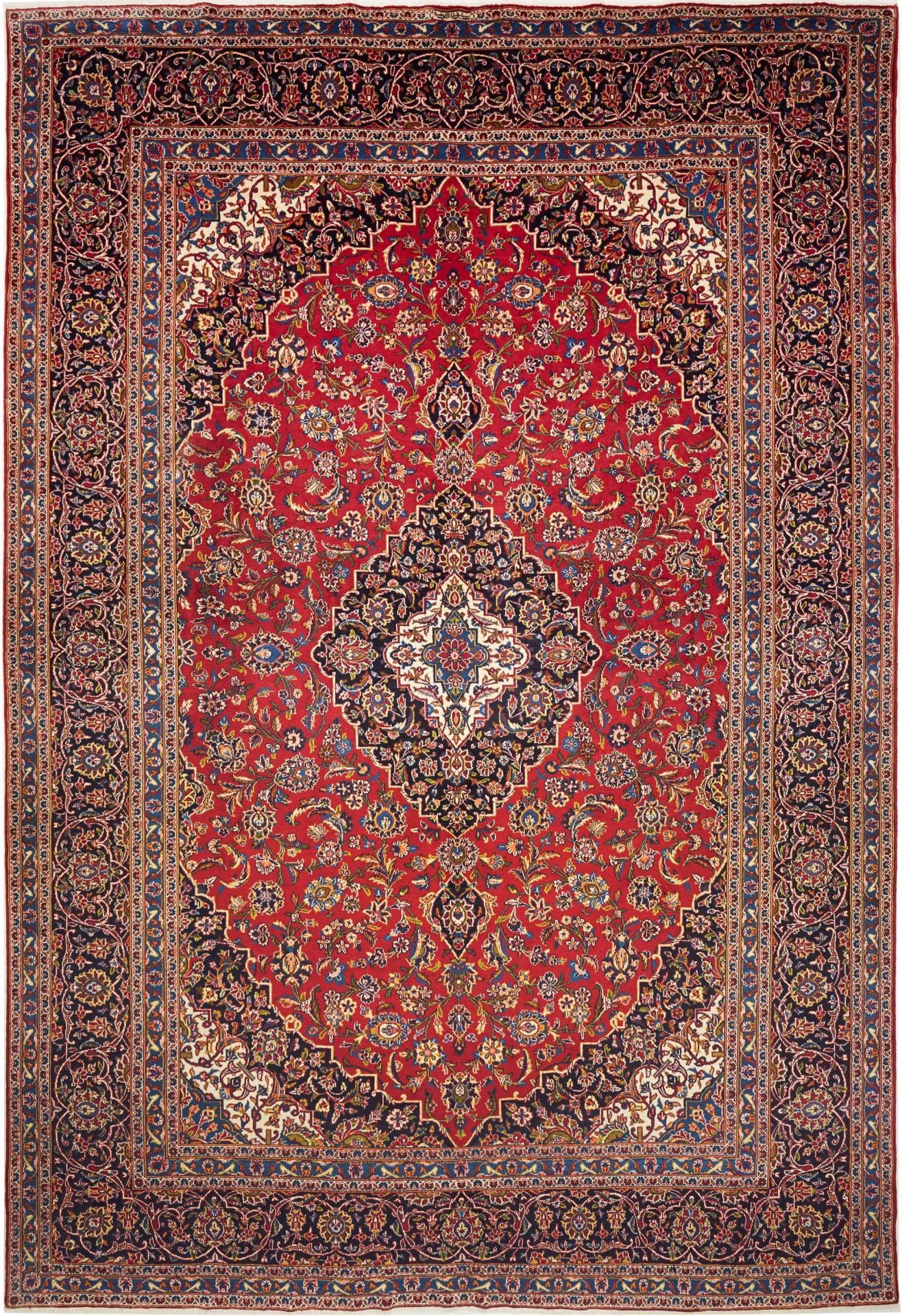 Perserteppich Kashan 291 x 431 cm Schurwolle handgeknüpft