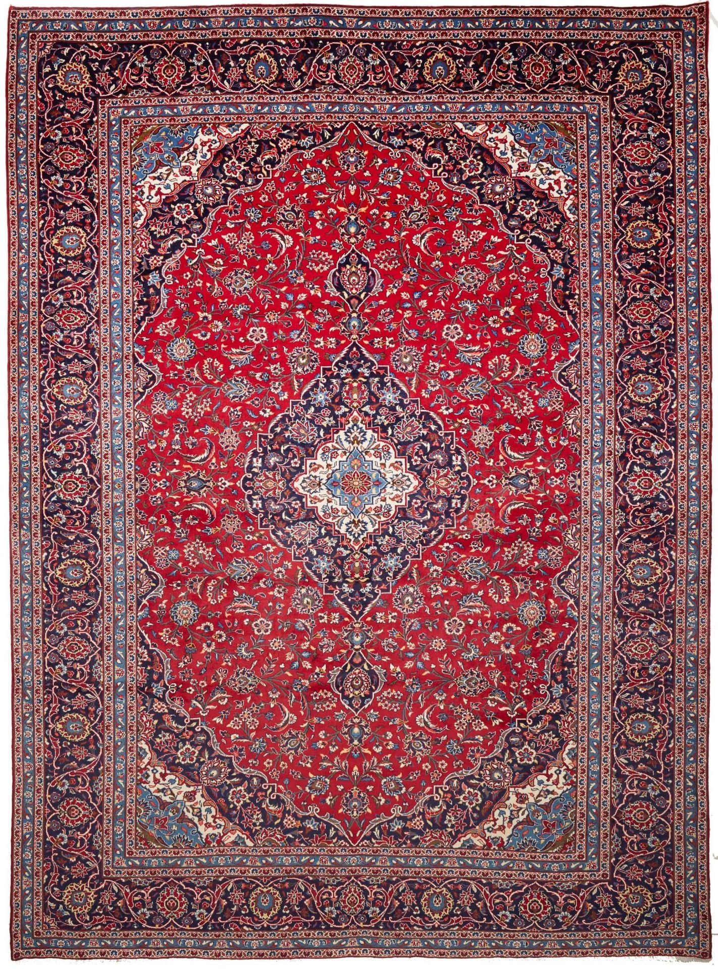 Perserteppich Kashan 300 x 409 cm Schurwolle handgeknüpft