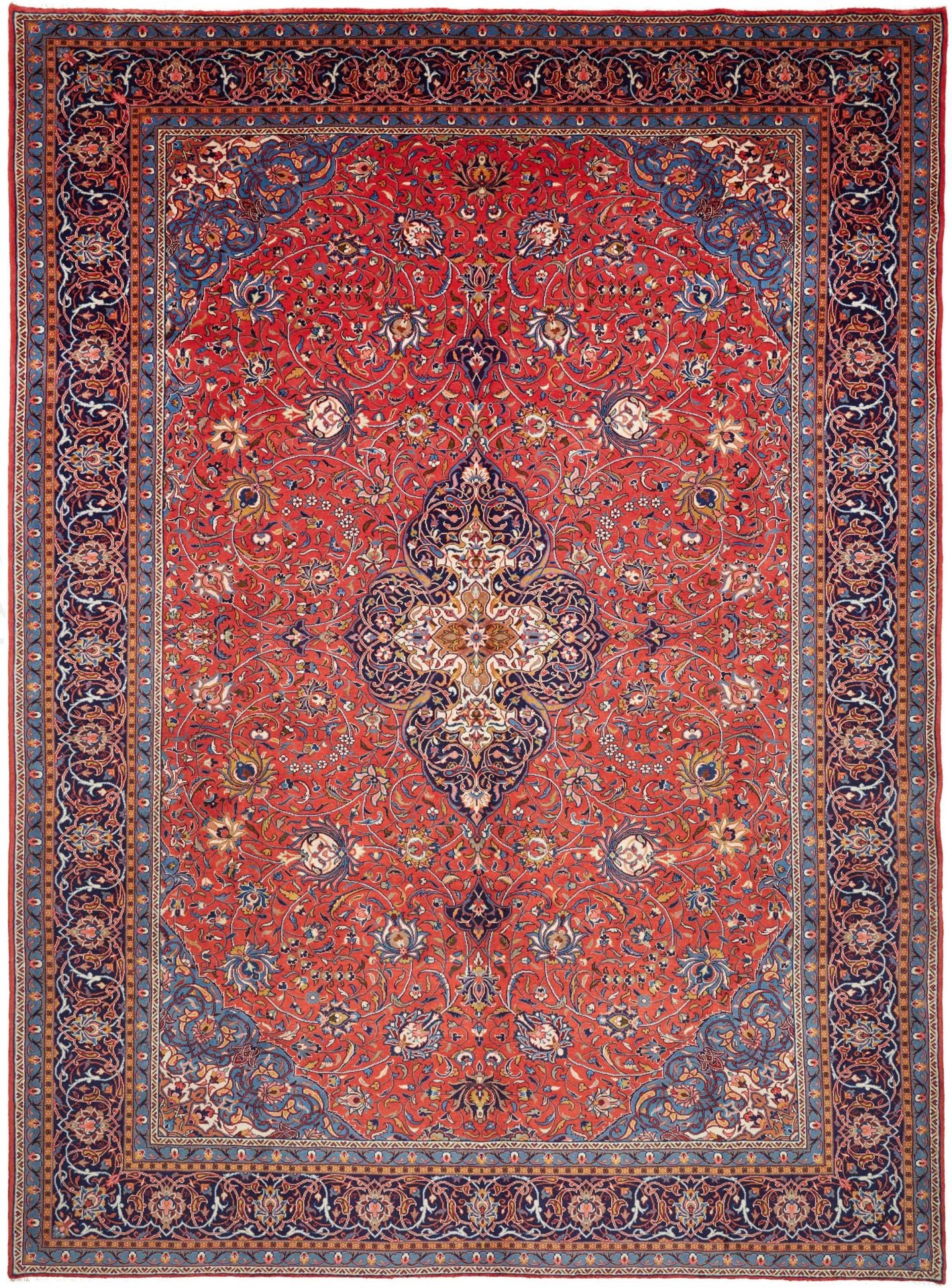 Perserteppich Sarough 301 x 407 cm Schurwolle handgeknüpft