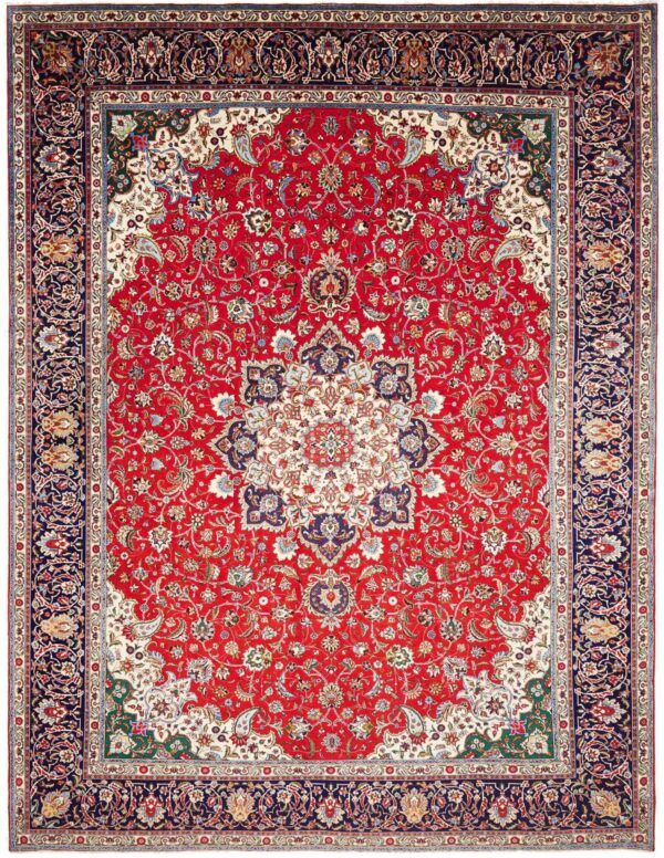 Perserteppich Täbriz 306 x 394 cm Schurwolle handgeknüpft fein