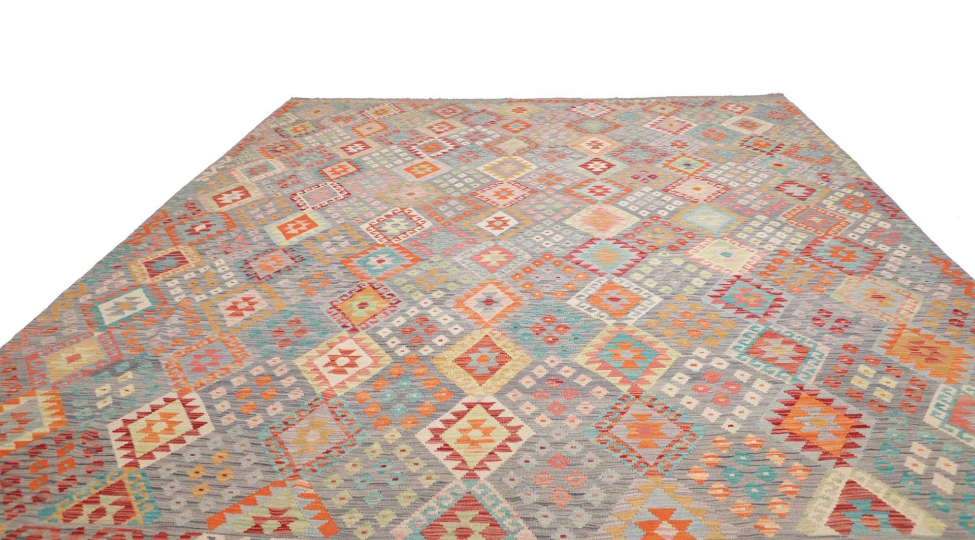 Orientteppich Kelim 319 x 394 cm Schurwolle handgewebt