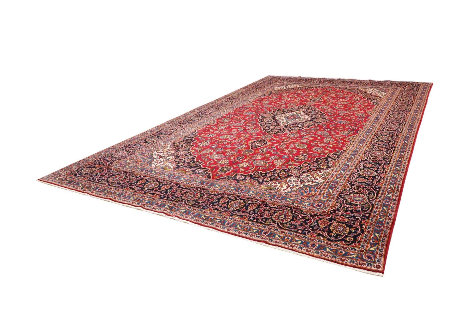 Perserteppich Kashan 291 x 431 cm Schurwolle handgeknüpft