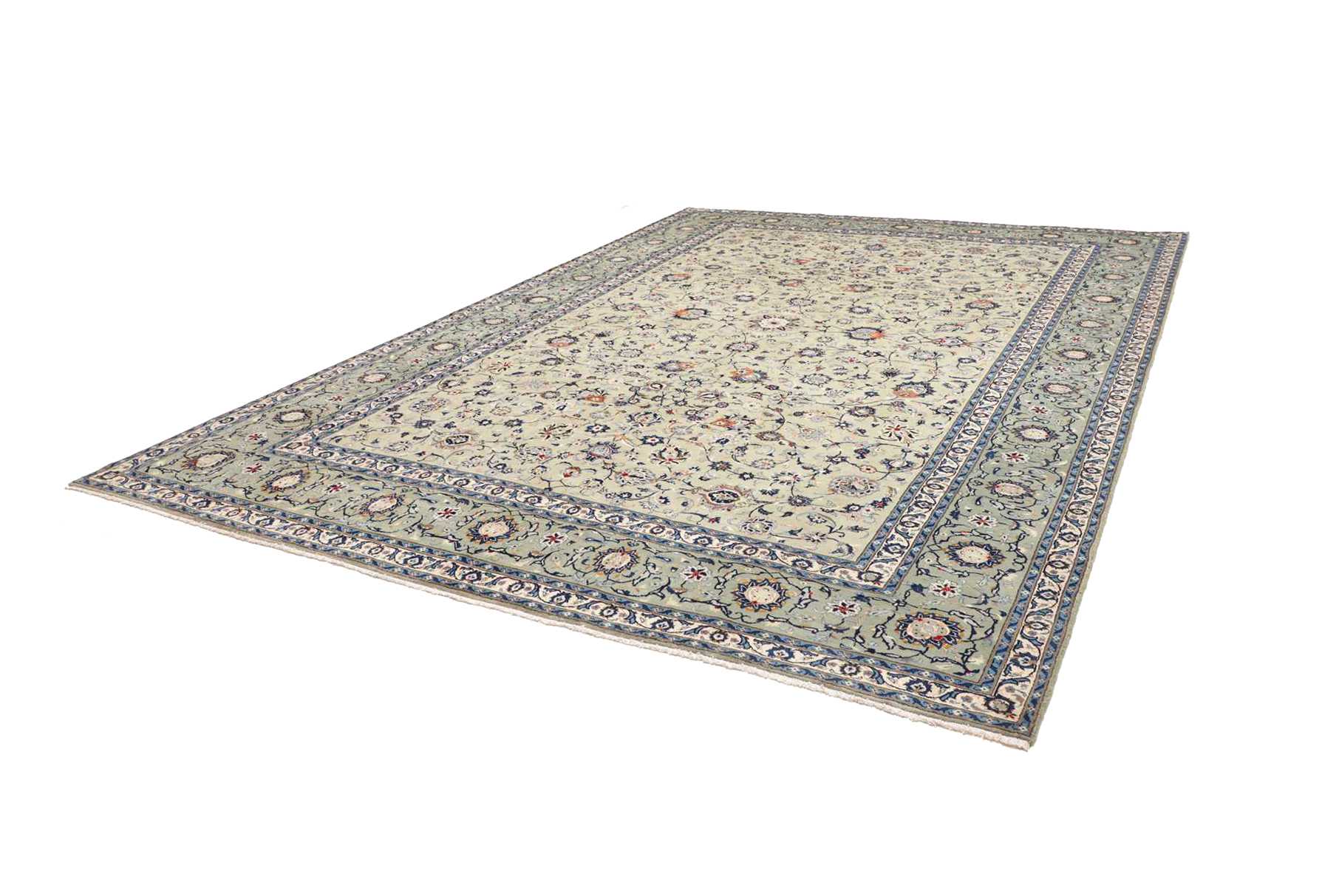 Perserteppich Kashan 306 x 409 cm Schurwolle handgeknüpft