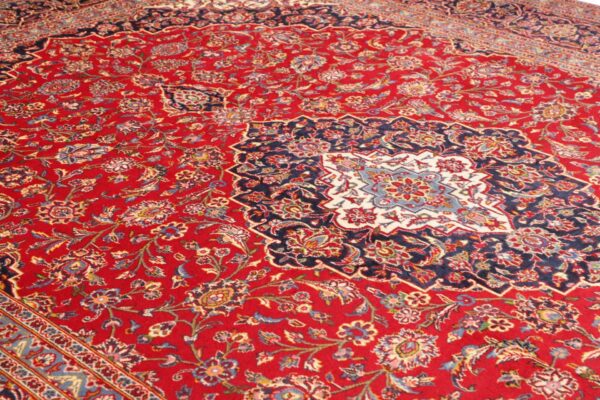 Perserteppich Kashan 299 x 412 cm Schurwolle handgeknüpft
