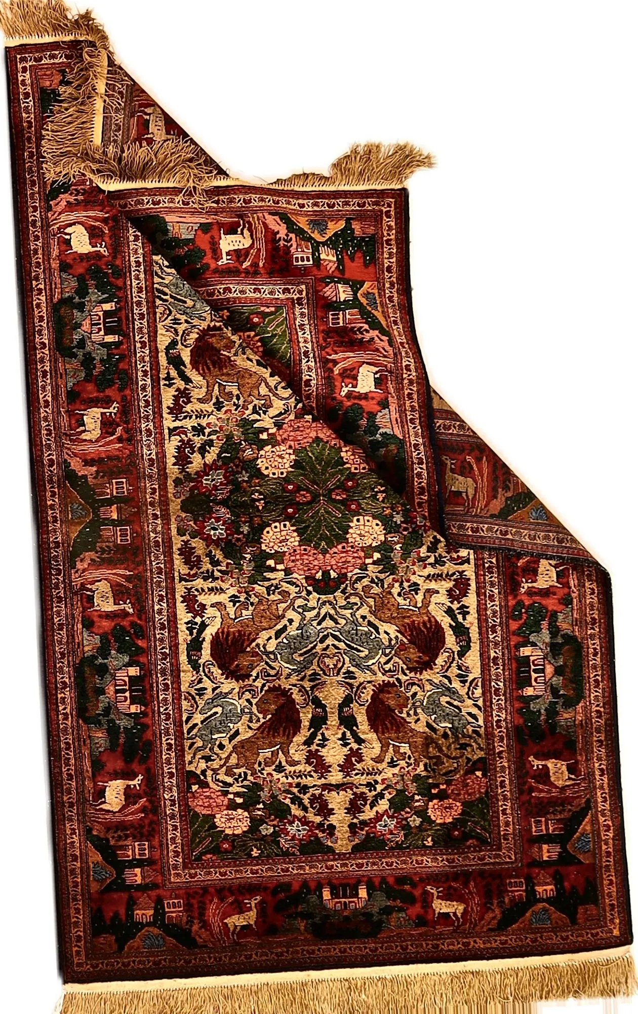 Quchan Seidenteppich 153 x 94 cm Seide auf Seidenkette