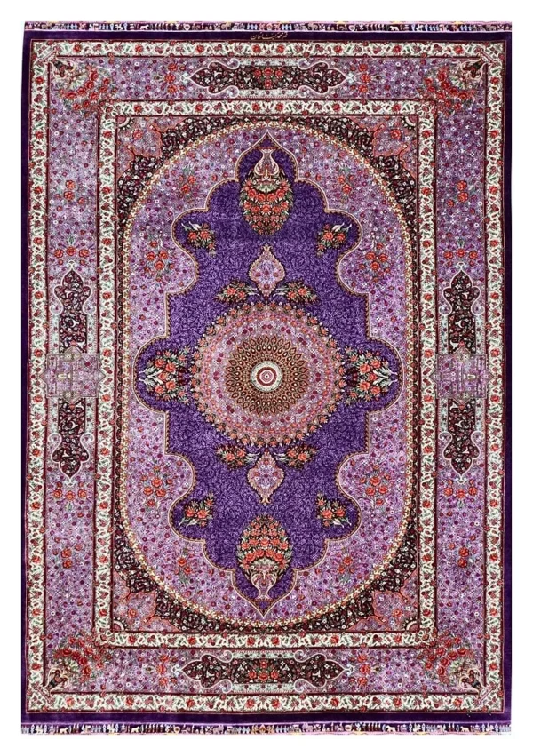 Ghom Seidenteppich signiert „Mohammad Labbafan“ 195 x 134 cm Seide auf Seidenkette H1